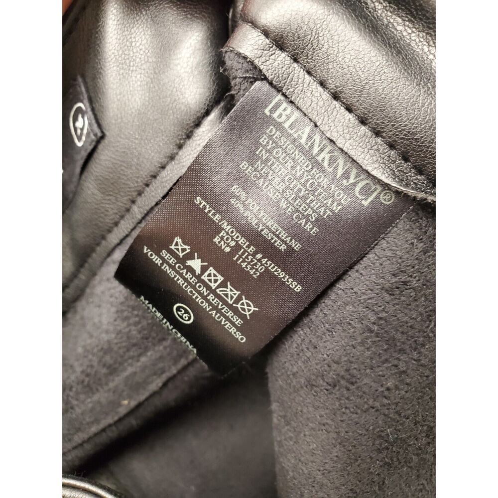 Women's BlankNYC "The Baxter" Black Faux Leather Pleather Pants | Size 26 - Picture 9 of 11